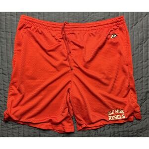 Vintage Pro Player Mississippi Ole Miss Rebels Gym Shorts Men's Size Large Red